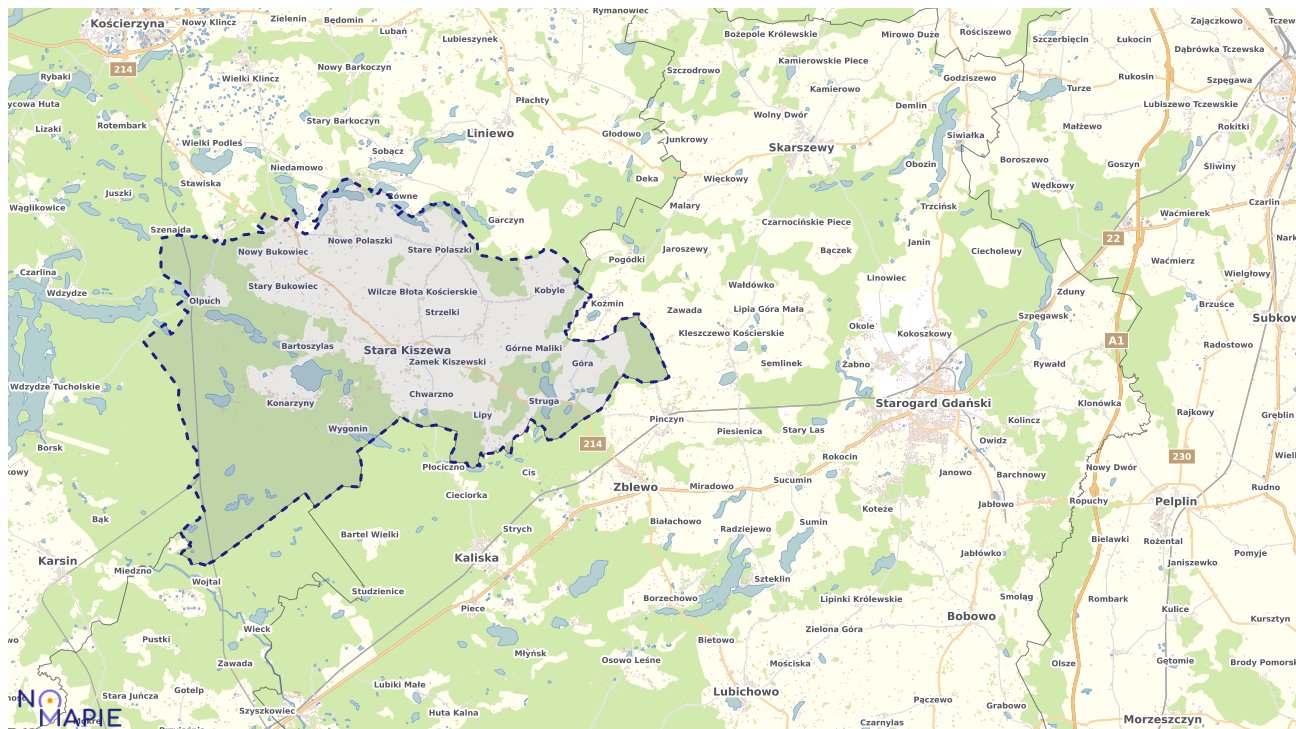 Mapa wyborów do sejmu Stara Kiszewa