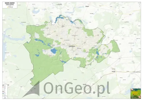 Mapa gminy Stara Kiszewa